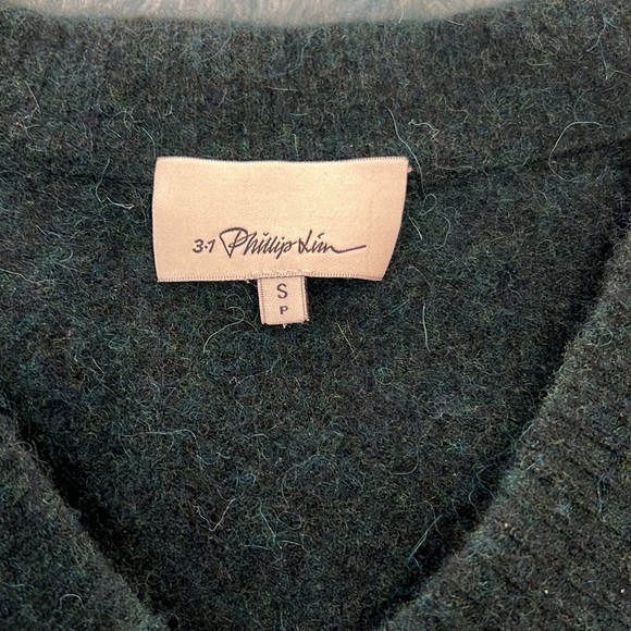 EUC! Deep Green Alpaca Wool Cropped 3.1 Phillip Lim Sweater! Size small! - Picture 3 of 5